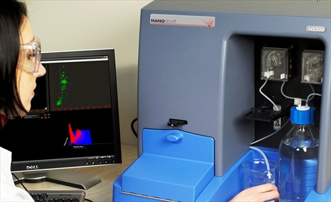 Nanoparticle Tracking Analysis software run on the NanoSight NS500